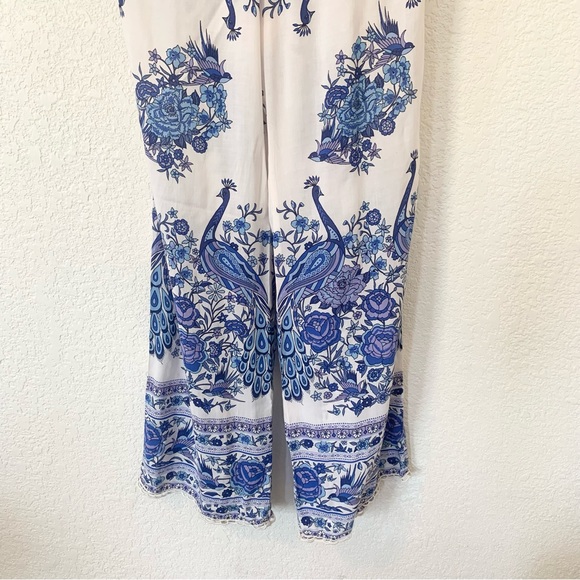 Spell Hotel Paradiso Floral Peacock Jumpsuit in Bluebird Size XS - Picture 7 of 12
